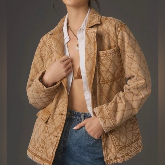 Anthropologie  Young Fabulous Broke  Walter Quilted jacket Size M - Picture 3 of 10